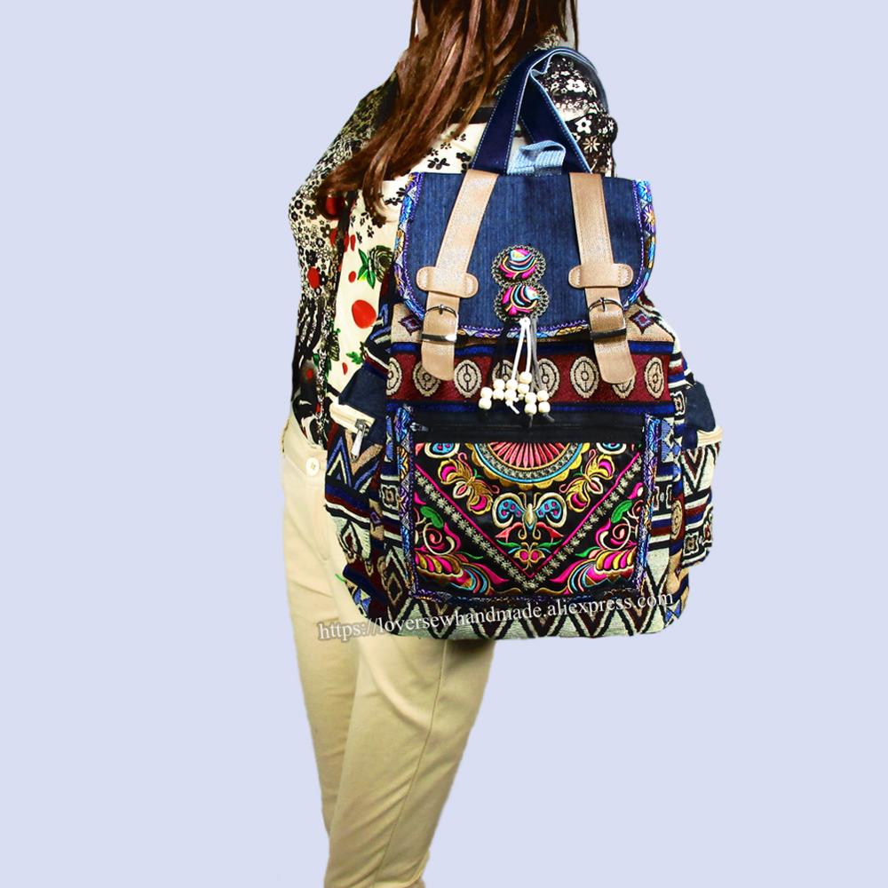 Tribal Vintage Hmong Thai Indian Ethnic Boho hippie ethnic bag, rucksack backpack bag SYS-174