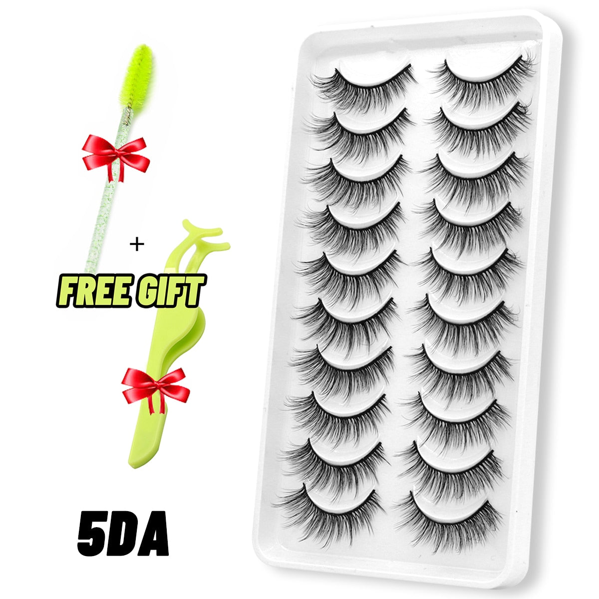 GROINNEYA Eyelashes 3D Mink Lashes Fluffy Soft Wispy Natural Cross Eyelash Extension Reusable Lashes Mink False Eyelashes Makeup