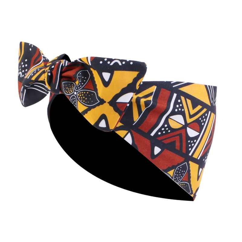 African Pattern Print Headband for Women Twist Style Hair Band Salon Make Up Hair Wrap Headwear Turban Ladies Hair Accessories