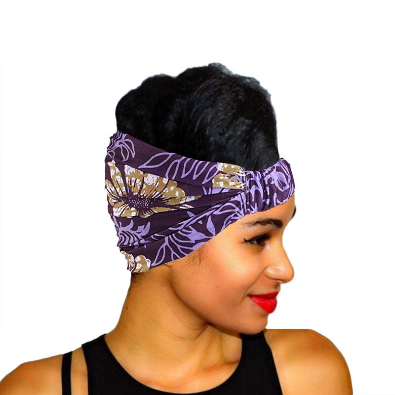 African Pattern Print Headband for Women Twist Style Hair Band Salon Make Up Hair Wrap Headwear Turban Ladies Hair Accessories