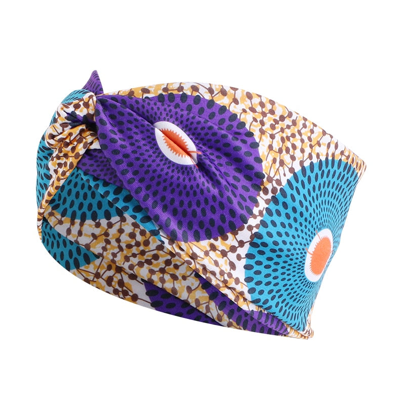 African Pattern Print Headband for Women Twist Style Hair Band Salon Make Up Hair Wrap Headwear Turban Ladies Hair Accessories