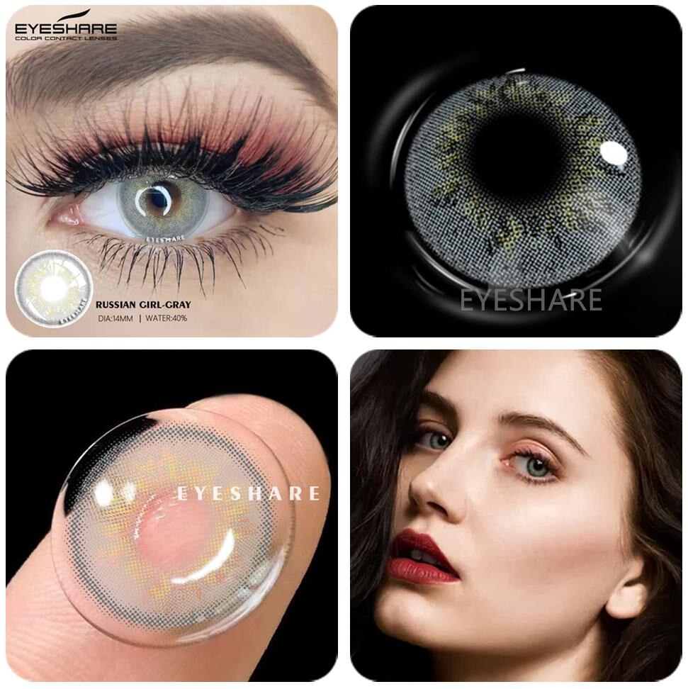 Color Contact Lenses 2pcs Color Lens Eyes Yearly Eye Contacts Beauty Colored Contacts Cosmetic Lens Contact Lenses