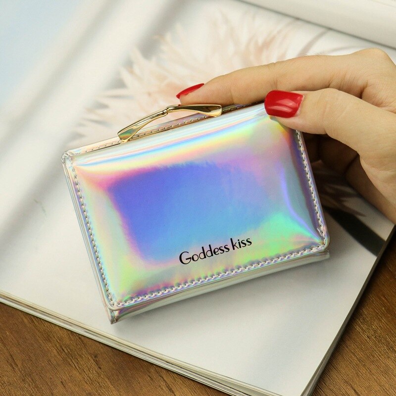 New Laser Holographic Wallet Women Long Pu leather Purse Fashion Female Clutch Large Capacity Zipper Purses Phone Purse Carteras