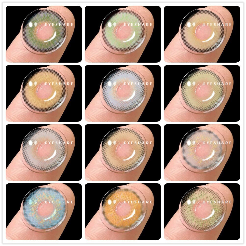 Color Contact Lenses 2pcs Color Lens Eyes Yearly Eye Contacts Beauty Colored Contacts Cosmetic Lens Contact Lenses