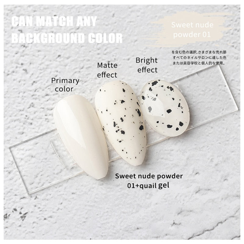 SKVP 8ml Gel Nail Polish Quail Egg Effect Varnishes For Nails Art Eggshell Hybrid Design Base And Top Coat For Gel Polish