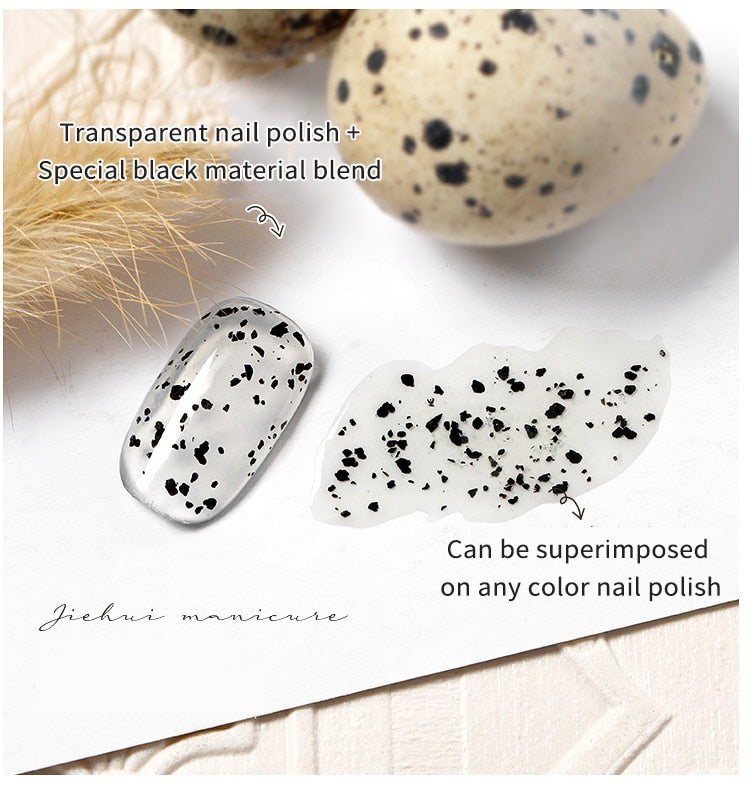 SKVP 8ml Gel Nail Polish Quail Egg Effect Varnishes For Nails Art Eggshell Hybrid Design Base And Top Coat For Gel Polish