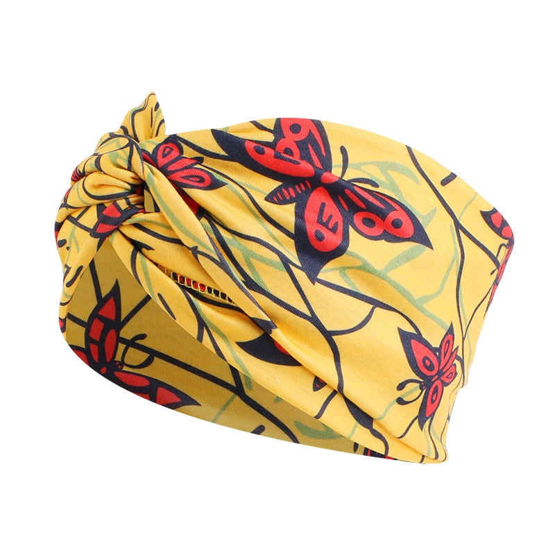 African Pattern Print Headband for Women Twist Style Hair Band Salon Make Up Hair Wrap Headwear Turban Ladies Hair Accessories