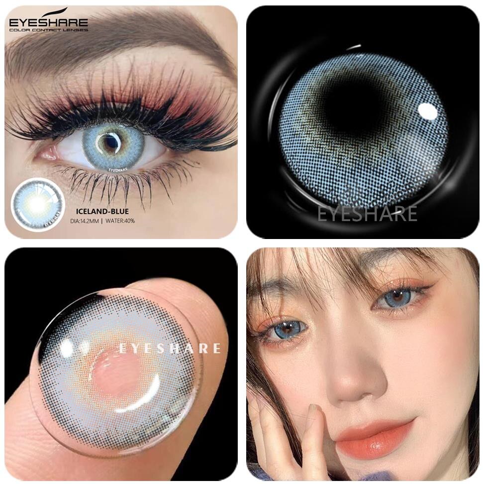 Color Contact Lenses 2pcs Color Lens Eyes Yearly Eye Contacts Beauty Colored Contacts Cosmetic Lens Contact Lenses