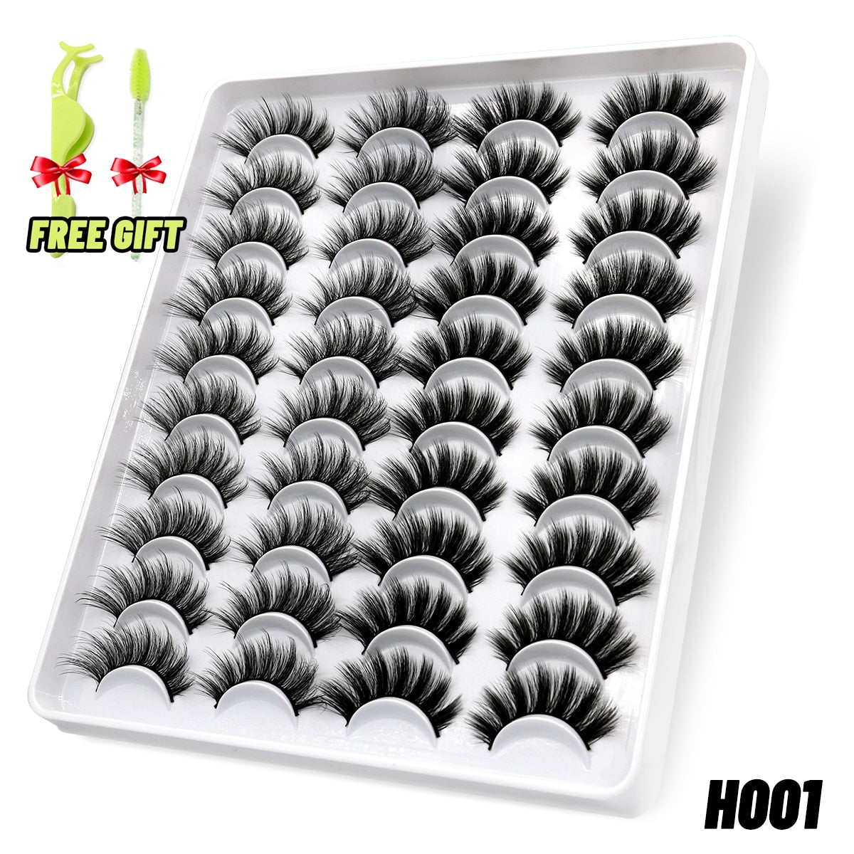 GROINNEYA Eyelashes 3D Mink Lashes Fluffy Soft Wispy Natural Cross Eyelash Extension Reusable Lashes Mink False Eyelashes Makeup