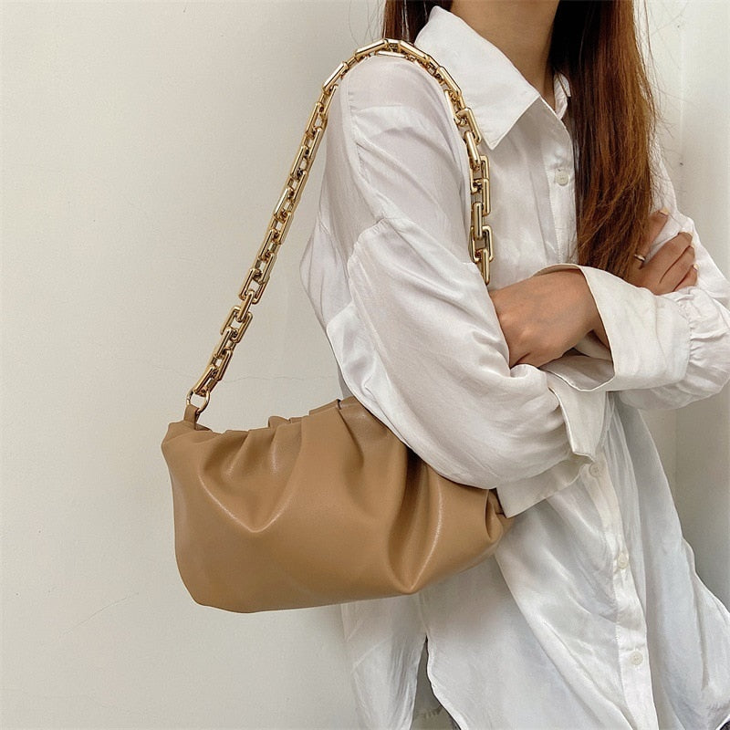 2022 Retro Women Dumplings Messenger Bag Designer Chain New Fashion Cloud Female Crossbody Shoulder Bag Tide Handbag Clutch Bag