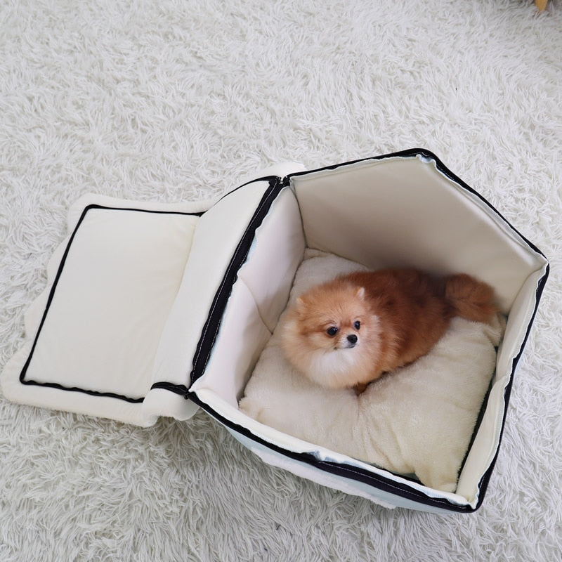 HOOPET Dog House Indoor Warm Kennel Pet Cat Cave Nest Rabbit Nest Washable Removable Mat Cozy Sleeping Bed For Cats