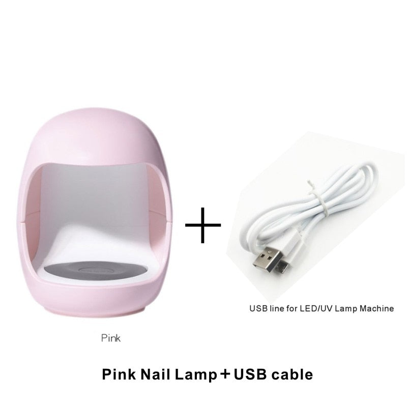 Nail Dryer MINI 3W USB UV LED Lamp Nail Art Manicure Tools Pink Egg Shape Design 30S Fast Drying Curing Light for Gel Polish