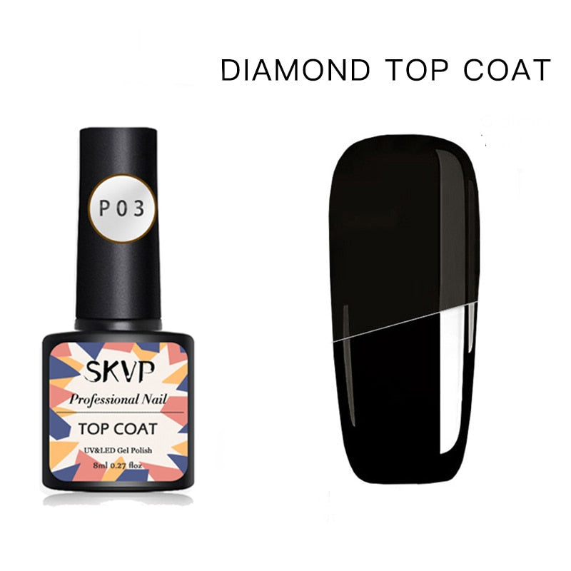 SKVP 8ml Gel Nail Polish Quail Egg Effect Varnishes For Nails Art Eggshell Hybrid Design Base And Top Coat For Gel Polish