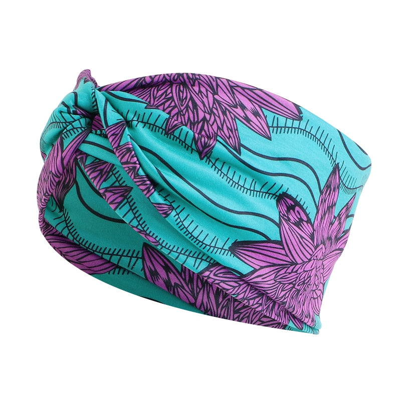 African Pattern Print Headband for Women Twist Style Hair Band Salon Make Up Hair Wrap Headwear Turban Ladies Hair Accessories