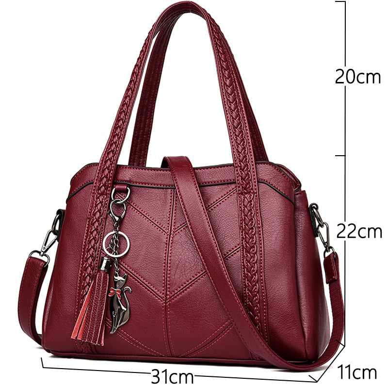 Women Casual Tote Bag Female Handbag Small Shoulder Bag for Women Tote Ladies Vintage Genuine Leather Crossbody Bag Sac A Main