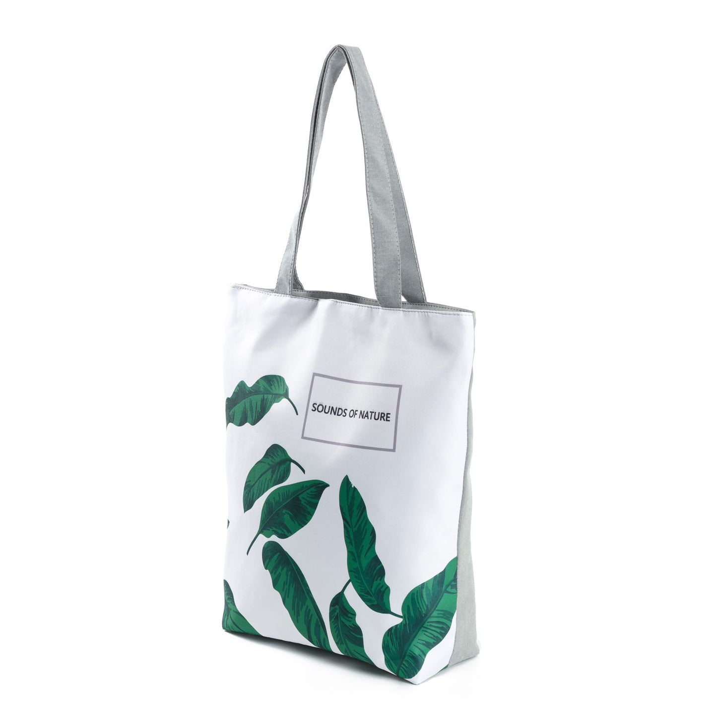 Miyahouse Summer Green Leaf Printed Women Handbag Foldable & Reusable Beach Bag Large Capacity Canvas Travel Bag For Female