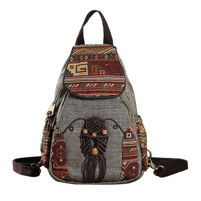 Nationally Backpack Female Printing Backpack Travel Vintage Canvas Mochila Fashion Bagpack For Girls Mochila Feminina Rucksack