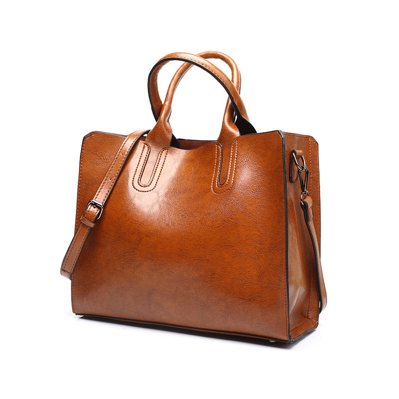 Women Leather Bags Women's Vintage Handbag Casual Female Bag High Quality Trunk Tote Ladies Shoulder Bag Large Messenger bag