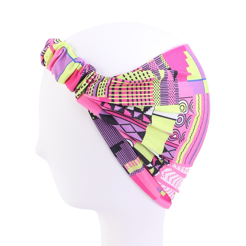 African Pattern Print Headband for Women Twist Style Hair Band Salon Make Up Hair Wrap Headwear Turban Ladies Hair Accessories