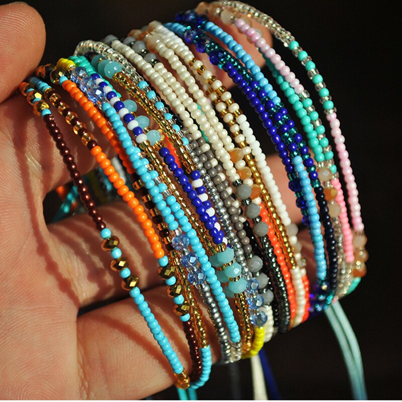 2020 Handmade Bohemian Friendship Bracelet Ethnic Colorful Seed Bead Charm Bracelet For Women Beach Party Gift