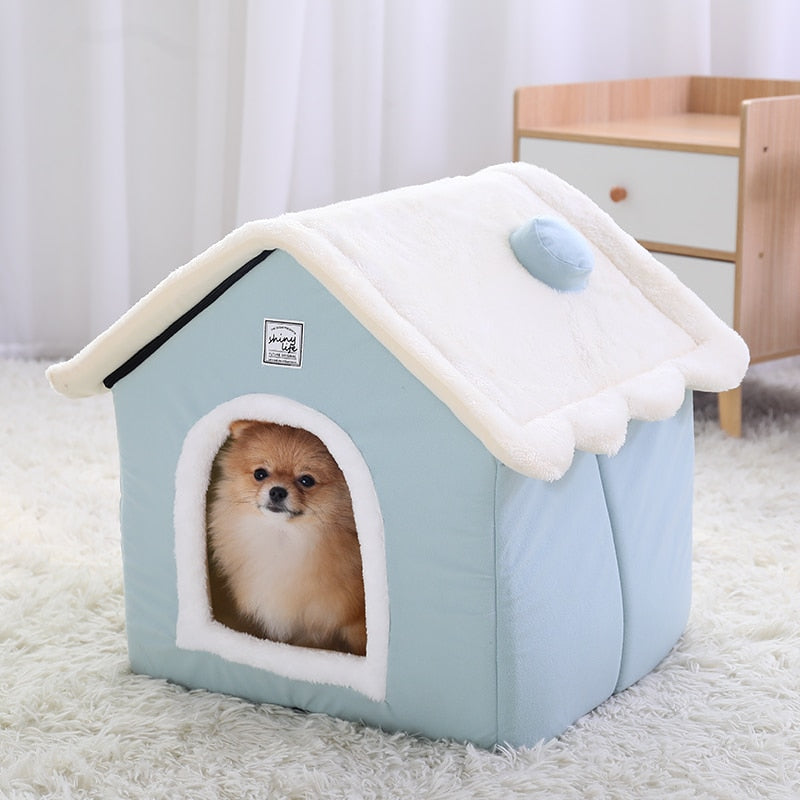 HOOPET Dog House Indoor Warm Kennel Pet Cat Cave Nest Rabbit Nest Washable Removable Mat Cozy Sleeping Bed For Cats