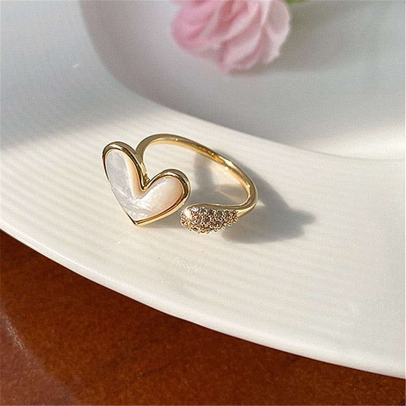 2020 Korea's New Retro Green Double-layer Ring Fashion Simple Versatile Open Ring Elegant Ladies' Jewelry