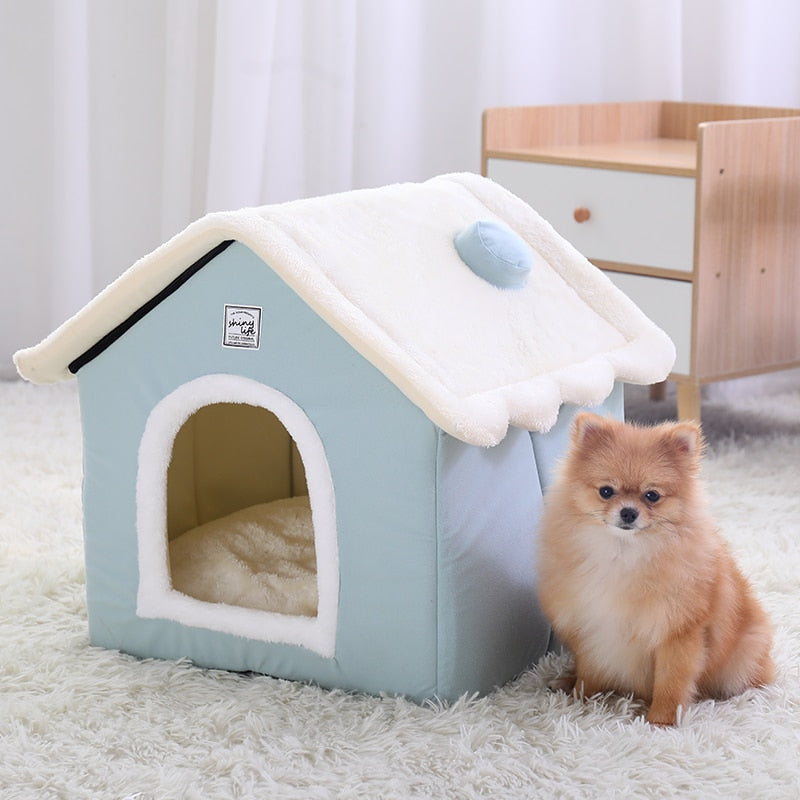 HOOPET Dog House Indoor Warm Kennel Pet Cat Cave Nest Rabbit Nest Washable Removable Mat Cozy Sleeping Bed For Cats