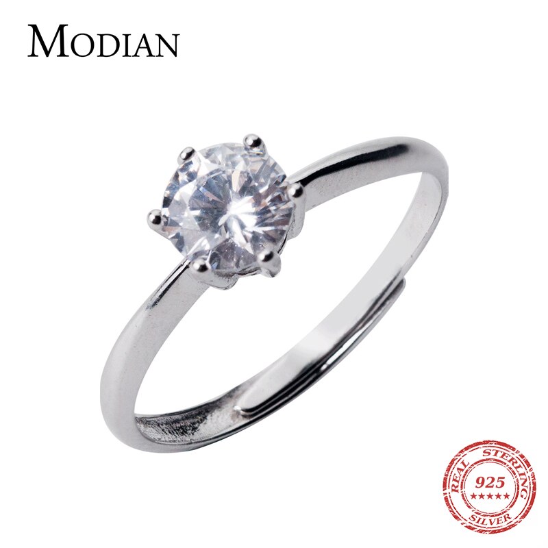 Modian 3 Different Size Dazzling AAA Zircon Ring for Women Fashion 925 Sterling Silver Wedding Engagement Ring Fine Jewelry