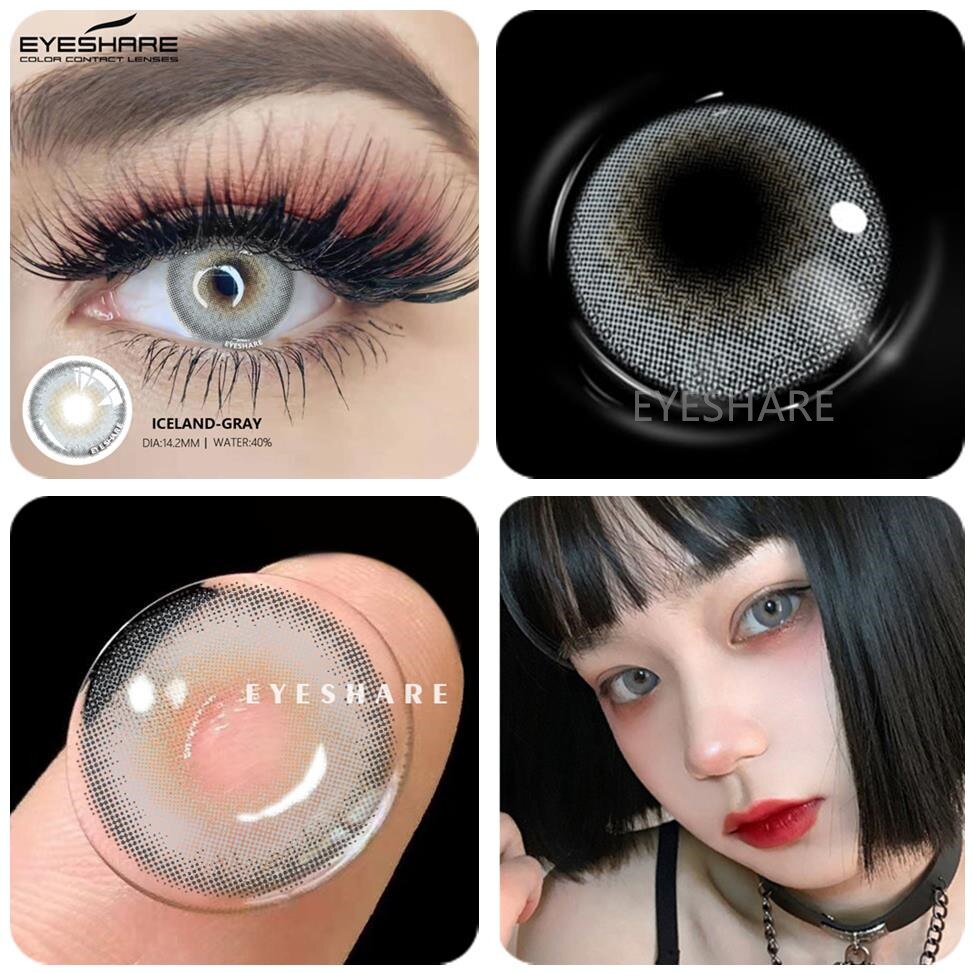 Color Contact Lenses 2pcs Color Lens Eyes Yearly Eye Contacts Beauty Colored Contacts Cosmetic Lens Contact Lenses