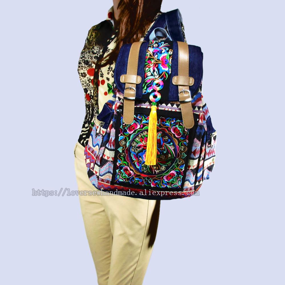 Tribal Vintage Hmong Thai Indian Ethnic Boho hippie ethnic bag, rucksack backpack bag SYS-174