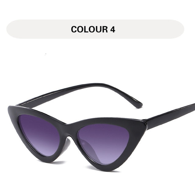 LONSY Fashion Cute Sexy Ladies Cat Eye Sunglasses Women Vintage Retro Small Triangular Cateye Glasses Female Oculos De Sol UV400