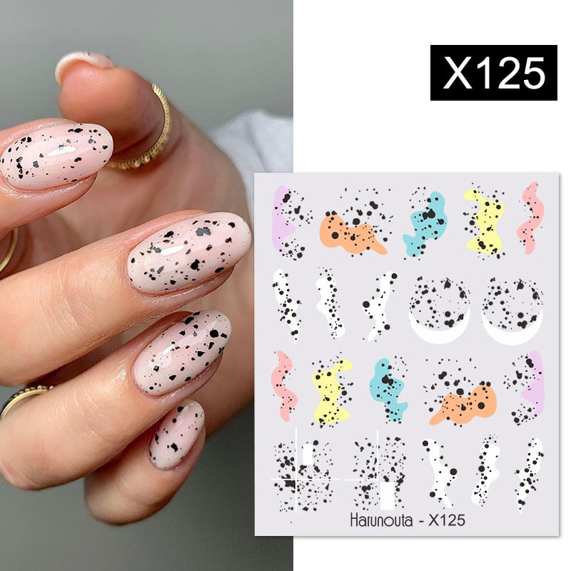 Harunouta 1 Sheet Nail Water Decals Transfer Lavender Spring Flower Leaves Nail Art Stickers Nail Art Manicure DIY