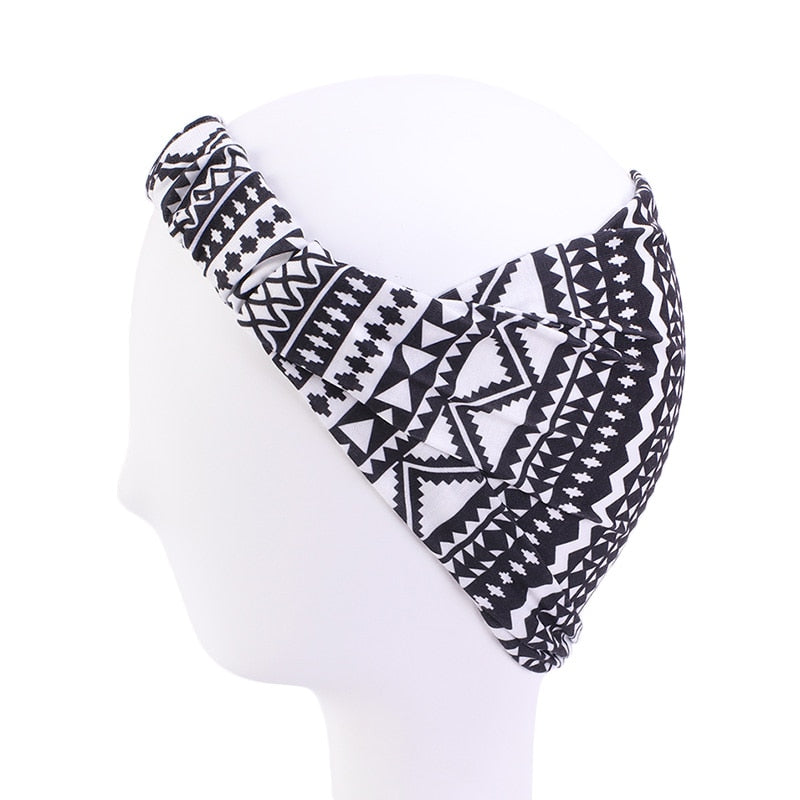 African Pattern Print Headband for Women Twist Style Hair Band Salon Make Up Hair Wrap Headwear Turban Ladies Hair Accessories