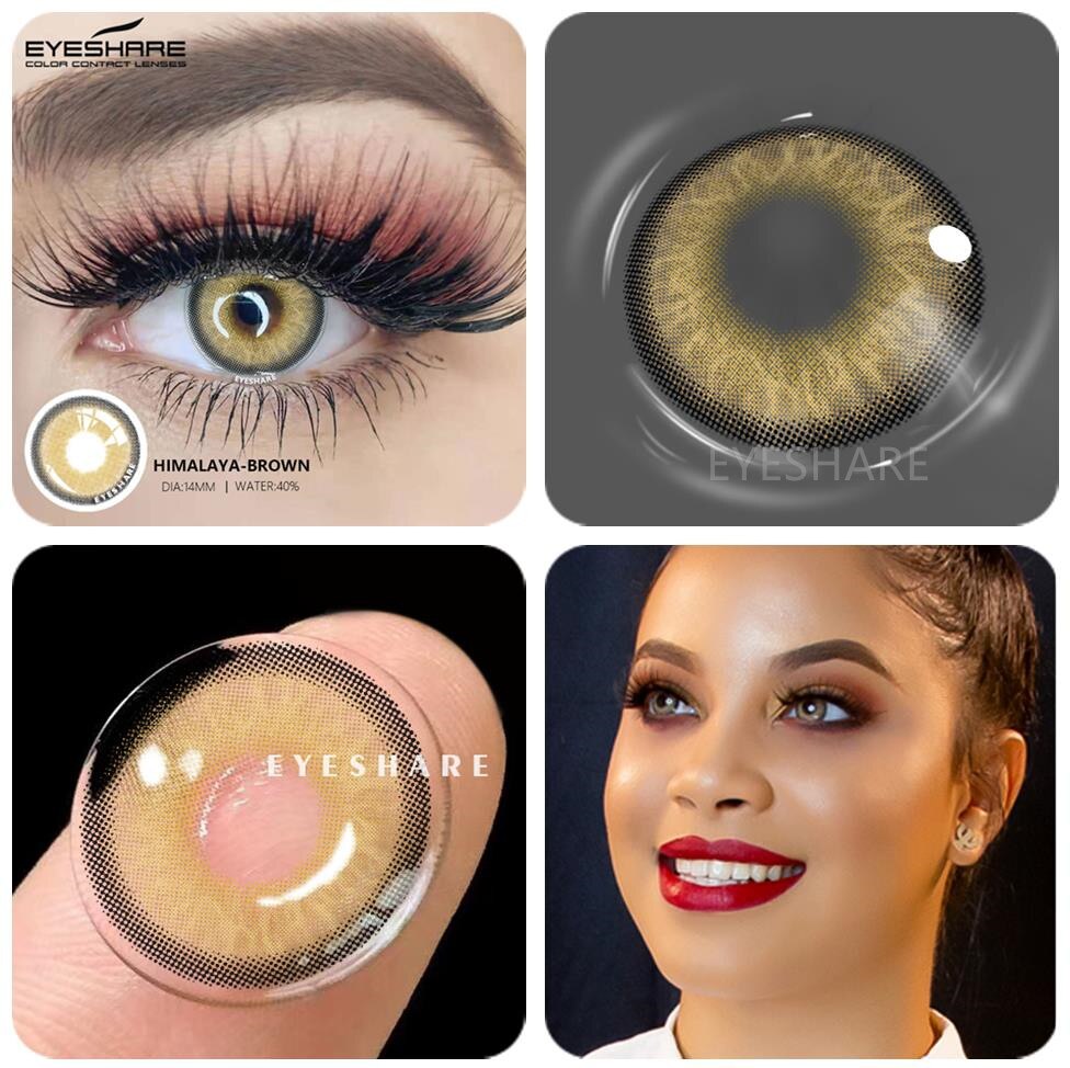 Color Contact Lenses 2pcs Color Lens Eyes Yearly Eye Contacts Beauty Colored Contacts Cosmetic Lens Contact Lenses