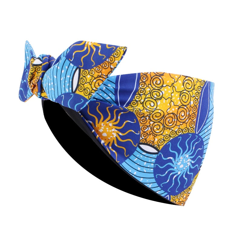 African Pattern Print Headband for Women Twist Style Hair Band Salon Make Up Hair Wrap Headwear Turban Ladies Hair Accessories