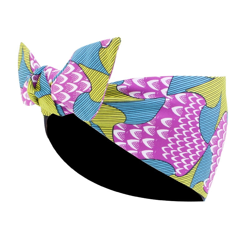 African Pattern Print Headband for Women Twist Style Hair Band Salon Make Up Hair Wrap Headwear Turban Ladies Hair Accessories