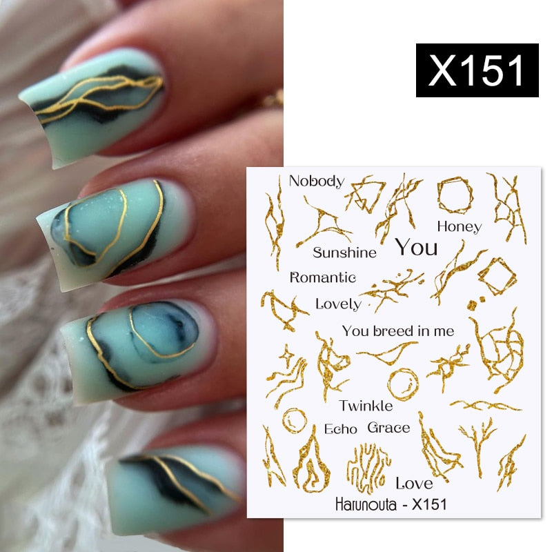 Harunouta 1 Sheet Nail Water Decals Transfer Lavender Spring Flower Leaves Nail Art Stickers Nail Art Manicure DIY