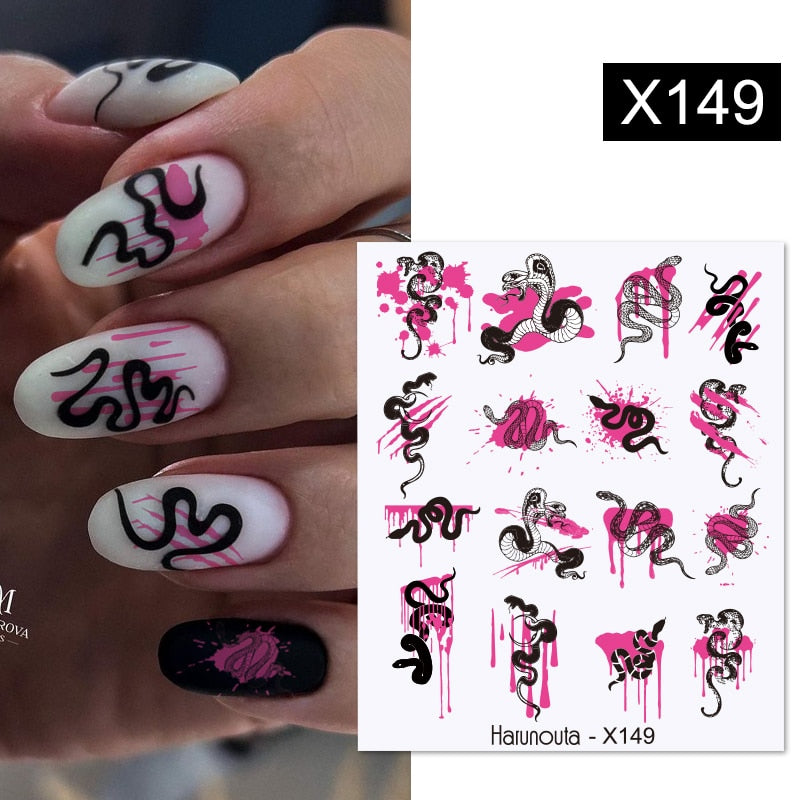 Harunouta 1 Sheet Nail Water Decals Transfer Lavender Spring Flower Leaves Nail Art Stickers Nail Art Manicure DIY