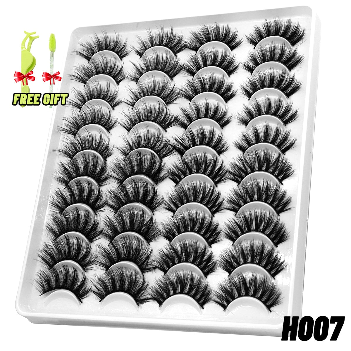 GROINNEYA Eyelashes 3D Mink Lashes Fluffy Soft Wispy Natural Cross Eyelash Extension Reusable Lashes Mink False Eyelashes Makeup