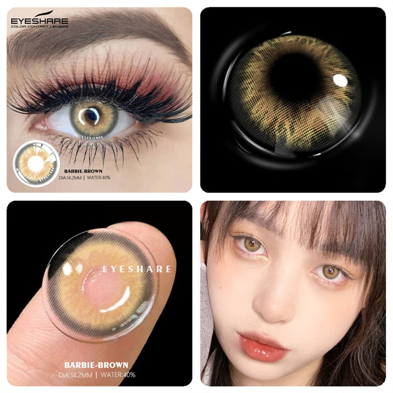 Color Contact Lenses 2pcs Color Lens Eyes Yearly Eye Contacts Beauty Colored Contacts Cosmetic Lens Contact Lenses