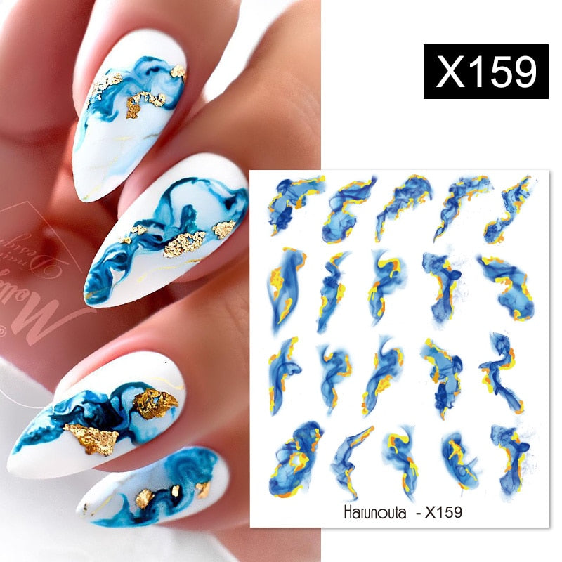 Harunouta 1 Sheet Nail Water Decals Transfer Lavender Spring Flower Leaves Nail Art Stickers Nail Art Manicure DIY