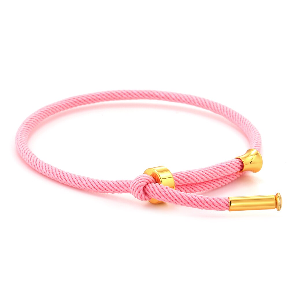 Charm Braided Chain Bracelet for Men Gold Color Women's Link Bracelets Milanese Rope Wristband Boho Couple Bracelet Gifts Friend