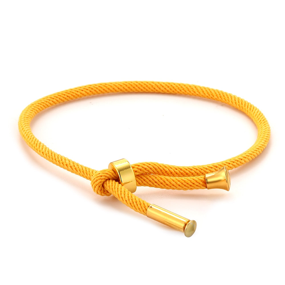 Charm Braided Chain Bracelet for Men Gold Color Women's Link Bracelets Milanese Rope Wristband Boho Couple Bracelet Gifts Friend