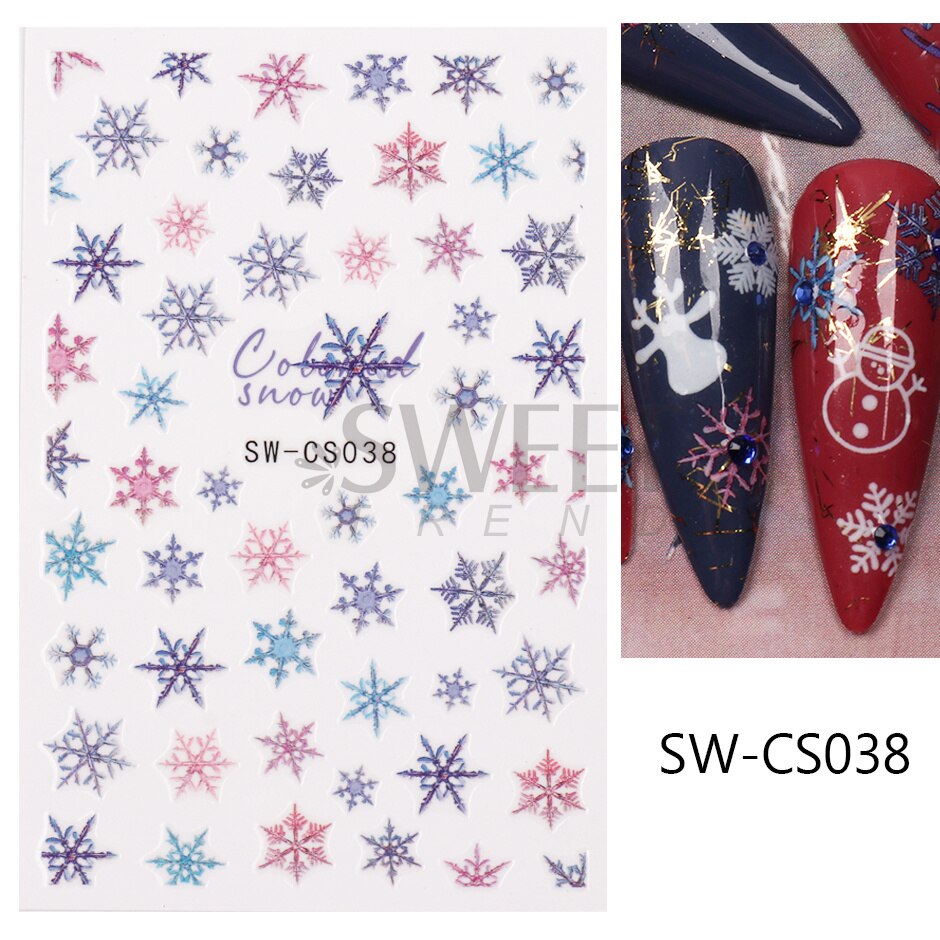 Maple Leaf Fall Nail Design Black Yellow Leaves Autumn Nail Art Stickers for Manicure 3D Polish  October Sliders Foils SASW-CS