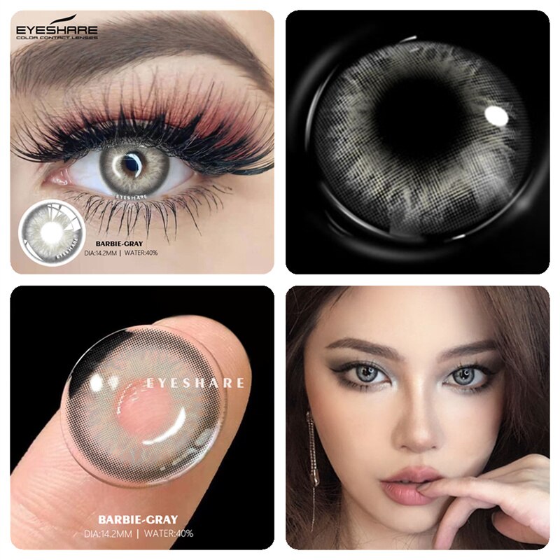 Color Contact Lenses 2pcs Color Lens Eyes Yearly Eye Contacts Beauty Colored Contacts Cosmetic Lens Contact Lenses