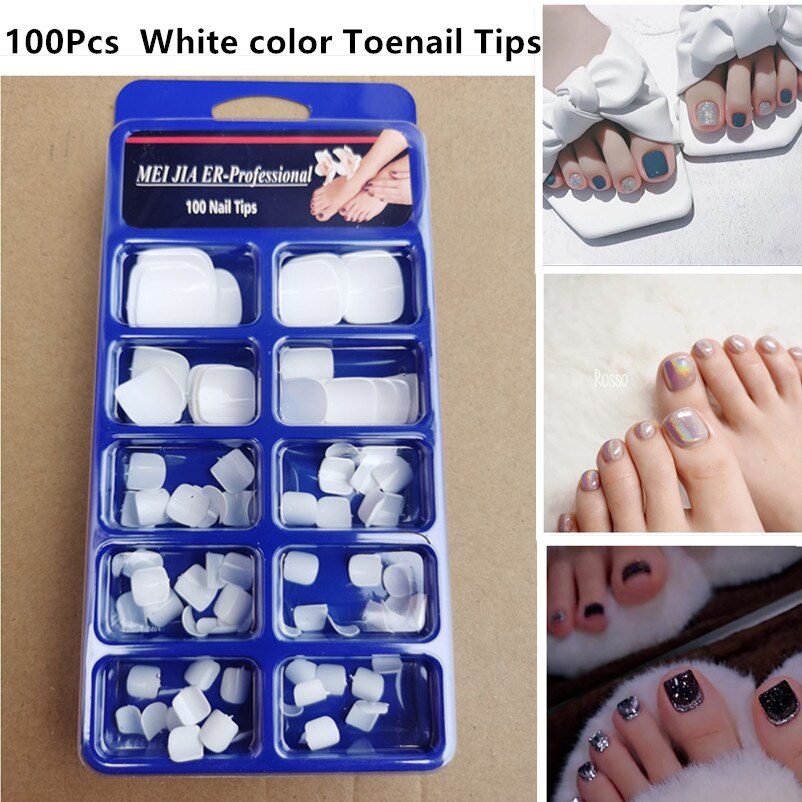 WAKEFULNESS 100Pcs Long Ballerina Nails Clear Coffin Fake Nails Tips ABS Full Cover Pointed Fasle Nails Manicure Charms