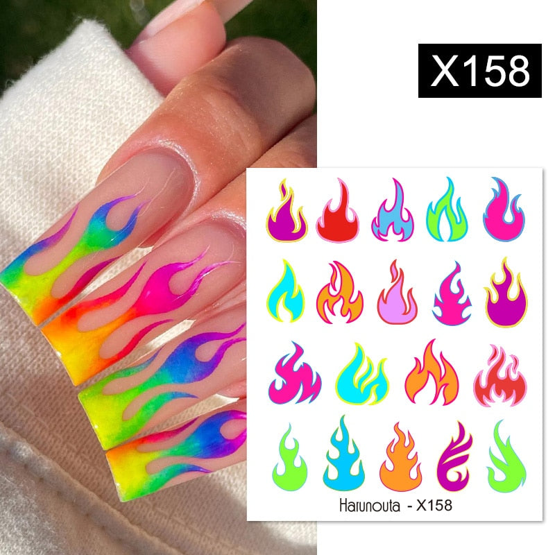 Harunouta 1 Sheet Nail Water Decals Transfer Lavender Spring Flower Leaves Nail Art Stickers Nail Art Manicure DIY