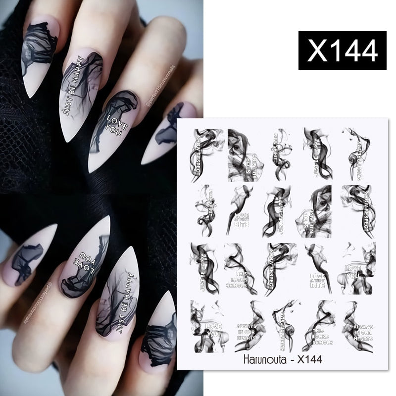 Harunouta 1 Sheet Nail Water Decals Transfer Lavender Spring Flower Leaves Nail Art Stickers Nail Art Manicure DIY