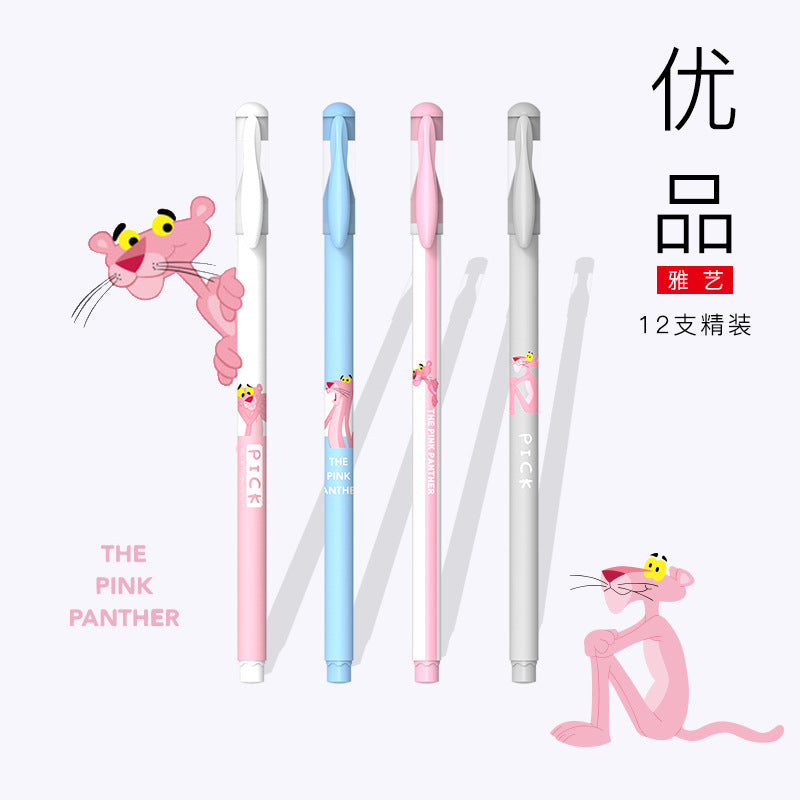 3 pcs/lot 0.5mm Pink Panther Gel Pen