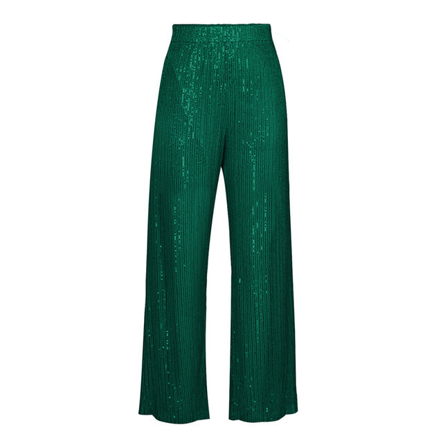 Camicetta paillettes top e pantaloni